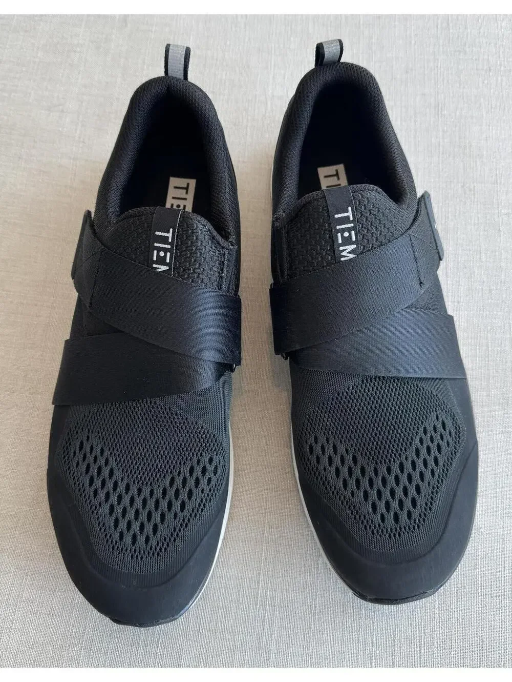 TIEM Slipstream Indoor Cycling Shoes Black Size 11 Cleats Included